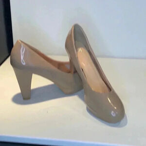H&M platform nude heels,  Size 7, NWOT